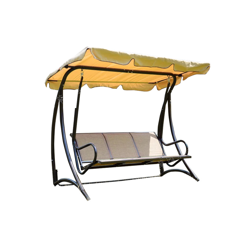 Textilene-Sitz mit Sonnendach, komfortable 3-Sitzer-Veranda-Schaukel