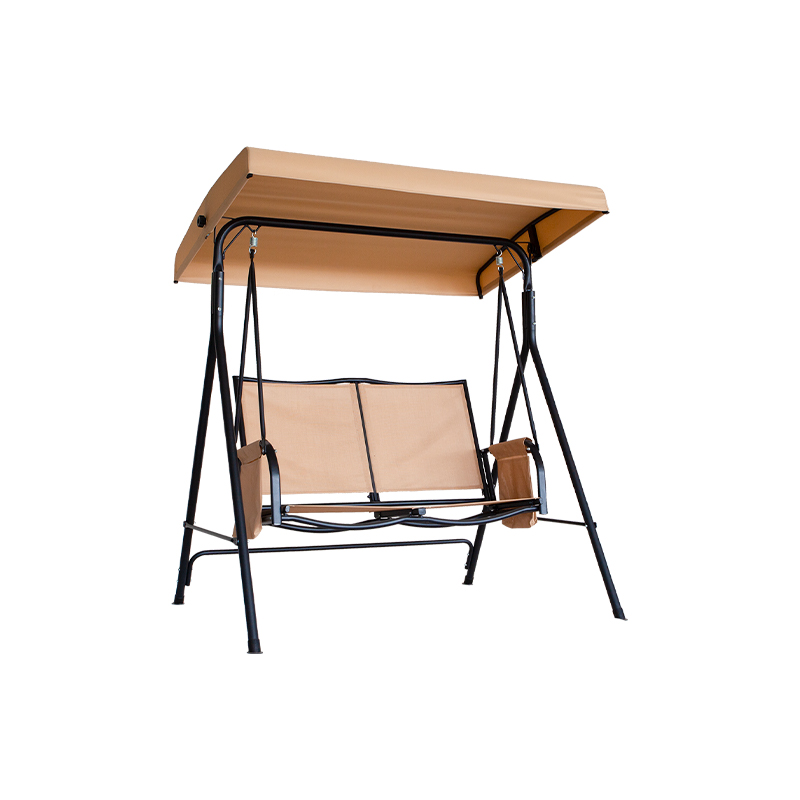 Leicht zu reinigender Textilene-Sitz mit verstellbarem Baldachin, 2-Sitzer-Verandaschaukel