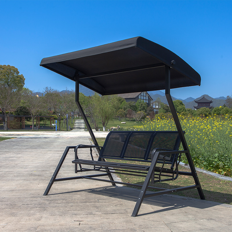 Wasserdichter, langlebiger Textilene-Sitz für Garten und Terrasse, 3-Sitzer-Veranda-Schaukel