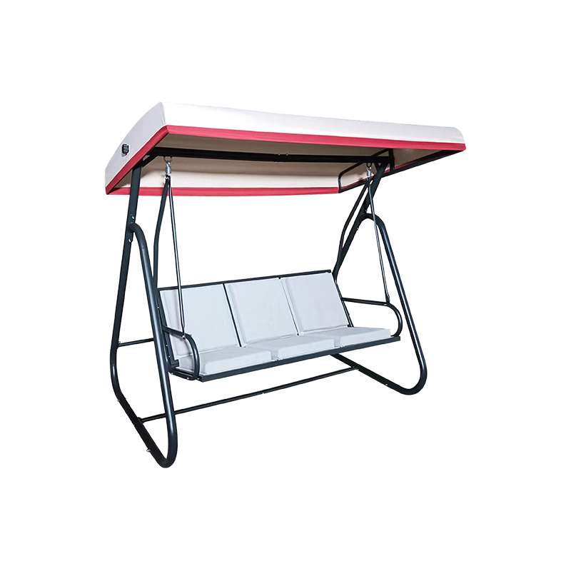 Bequemer, atmungsaktiver, langlebiger Sitz aus Textilene-Gewebe, 3-Sitzer-Veranda-Schaukel
